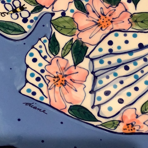 Diane Stoneware Artware Come Dream With Me Lipstick Fish Plate - Picture 5 of 9